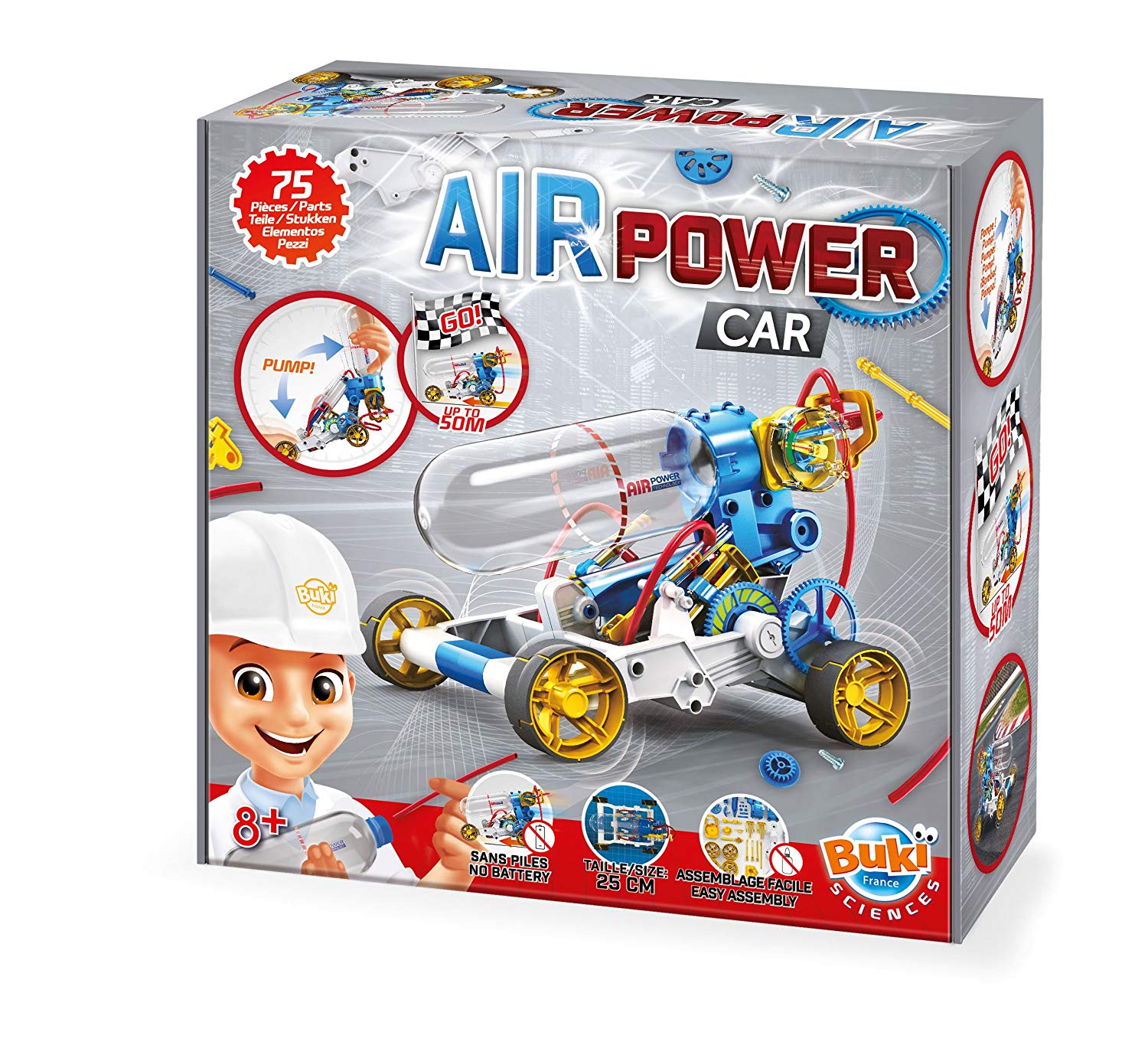 BUKI 7502 - Air Power Car, Blue, 30 x 10.8 x 30 cm
