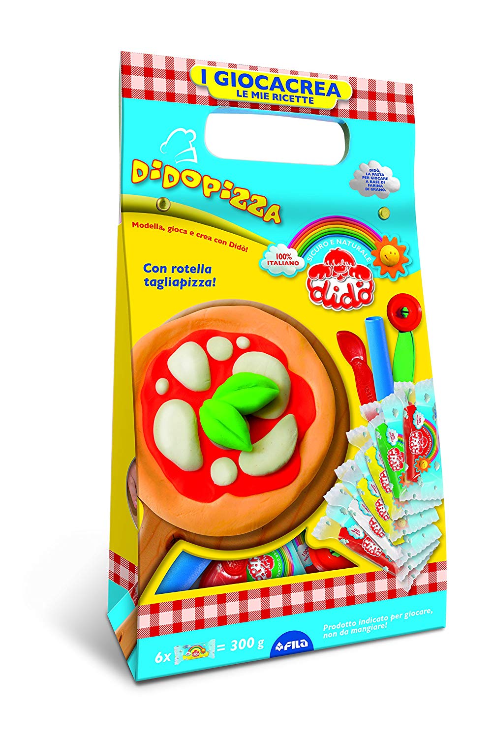 FILA 399000 Modeling Dough Green, Orange, Red, White, Yellow Consumable for Model Making for Children