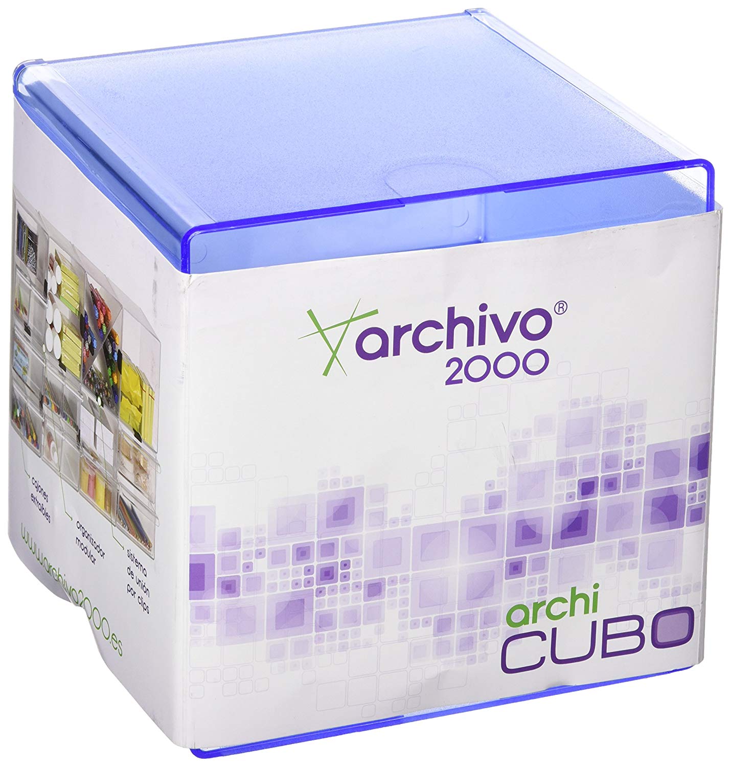 File 2000 6705 AZTP - Cube with Dividing Tray, Blue, Units Contained: 1