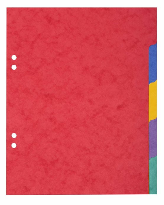 Exacompta Dividers, A5, 225gsm, 5 part - Multi-coloured