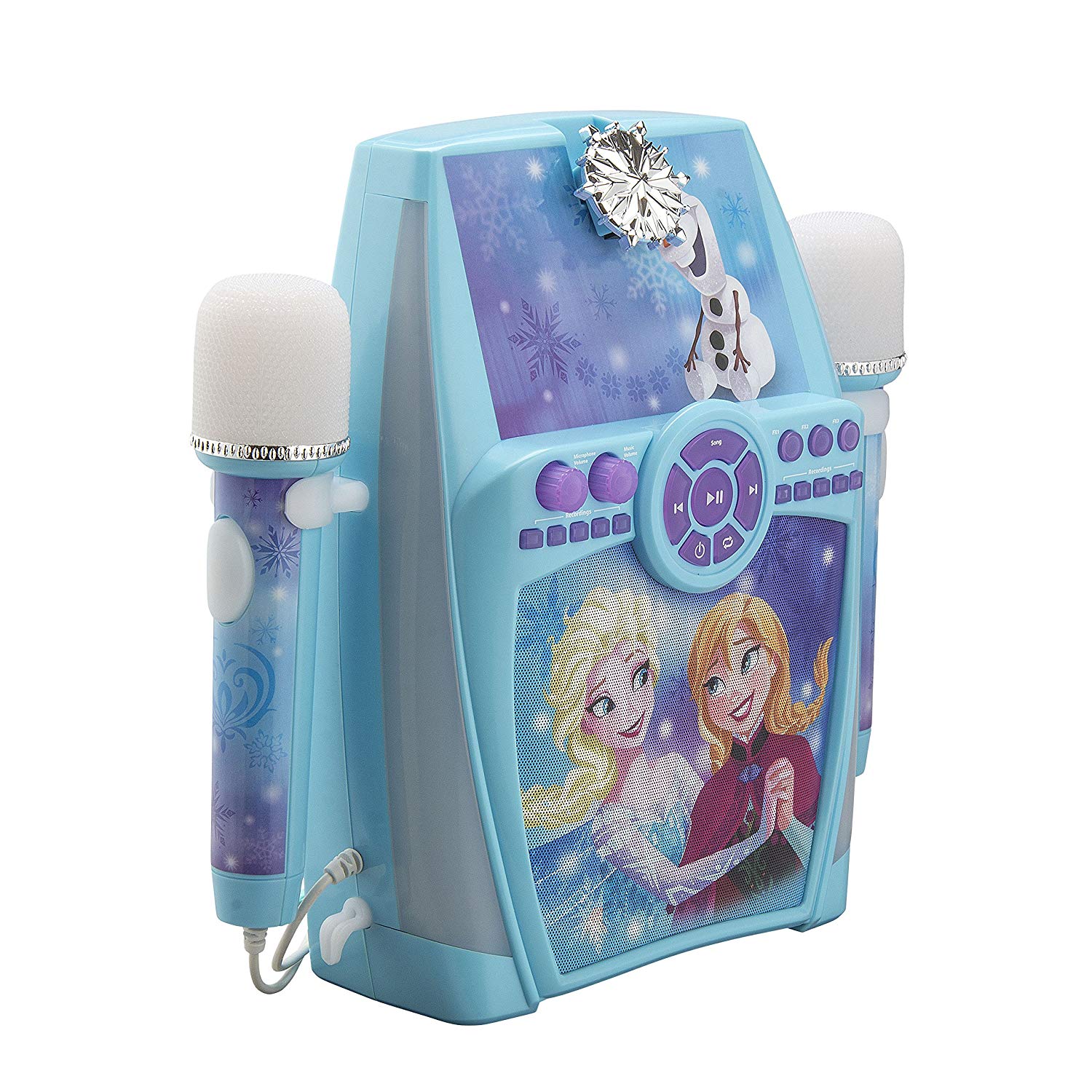eKids FR-615 Sing-a-Long Frozen Deluxe Boom Box with Dual Microphones - Image 2