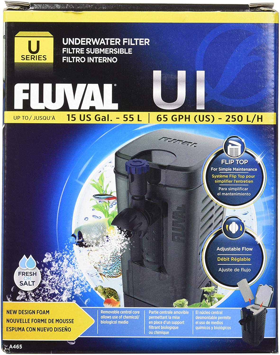 Fluval U1 Internal Filter, 55 Litre,A465, Black - Image 3