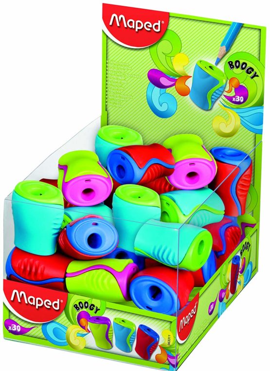 Maped Boogy One Hole Canister Pencil Sharpener (Box of 30 in Assorted Colours)