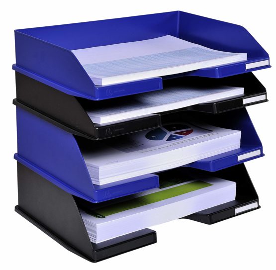 Exacompta ECOBlack Letter Trays Combo, Landscape - Black - Image 3