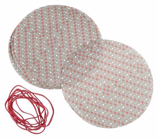 Dr. Oetker 3220 Doilies Set and Elastics, Paper, Brown/White/Red, 16 x 16 x 0.1 cm, Pack of 8