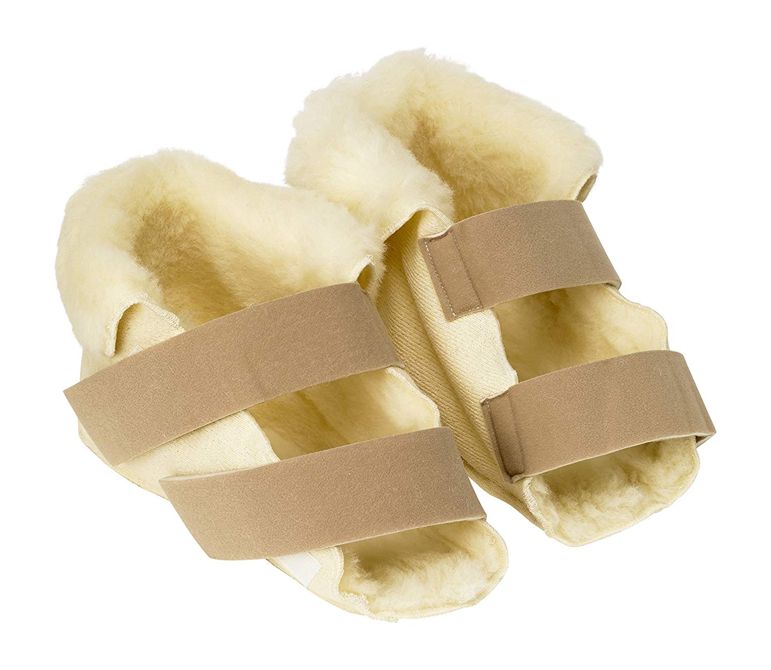 Performance Health Large Size Fleece Open Slippers, Features Adjustable Hook and Loop Straps