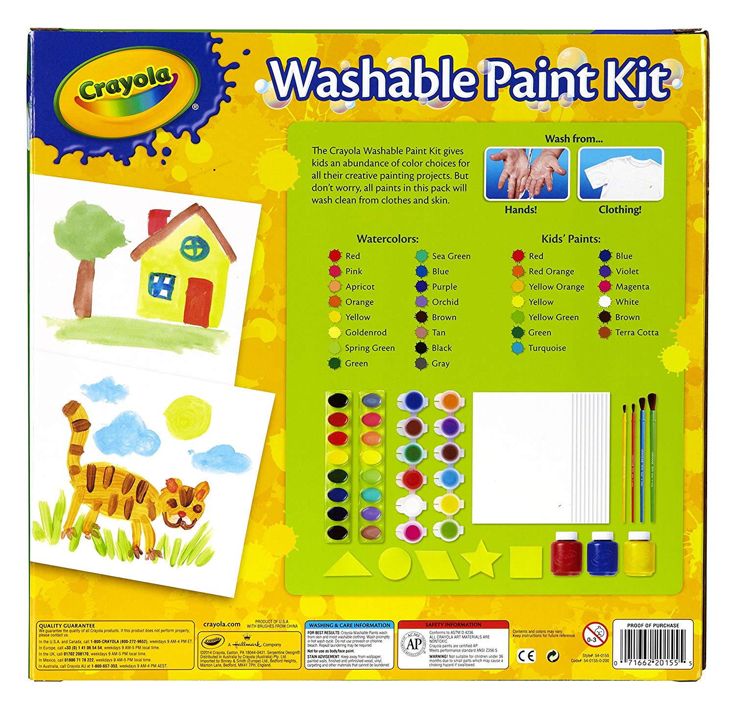 Crayola Washable Kid's Paint Kit-40Pc, Multicoloured, 40 Piece Set - Image 3