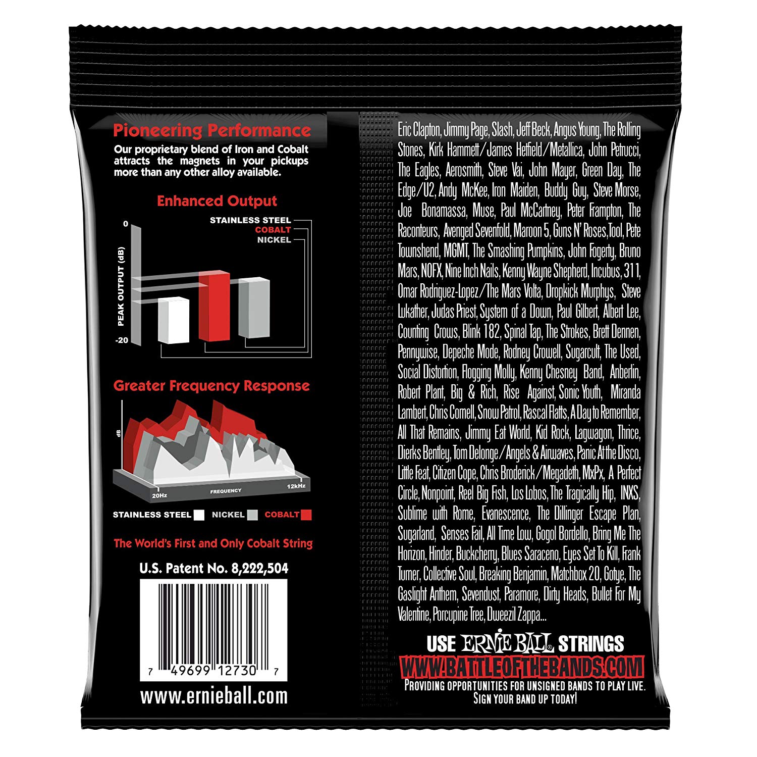 Ernie Ball Skinny Top Heavy Bottom Slinky Cobalt 7-String Electric Guitar Strings, 10-62 Gauge - Image 2