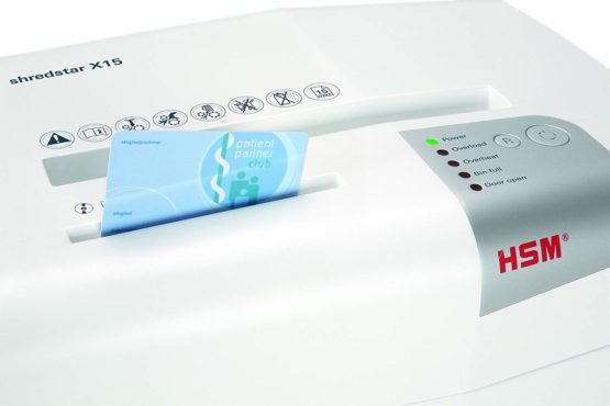 HSM shredstar X15 Document Shredder Security Level P-4 15 Sheets (Particle Cut) with CD Shredder - Image 4