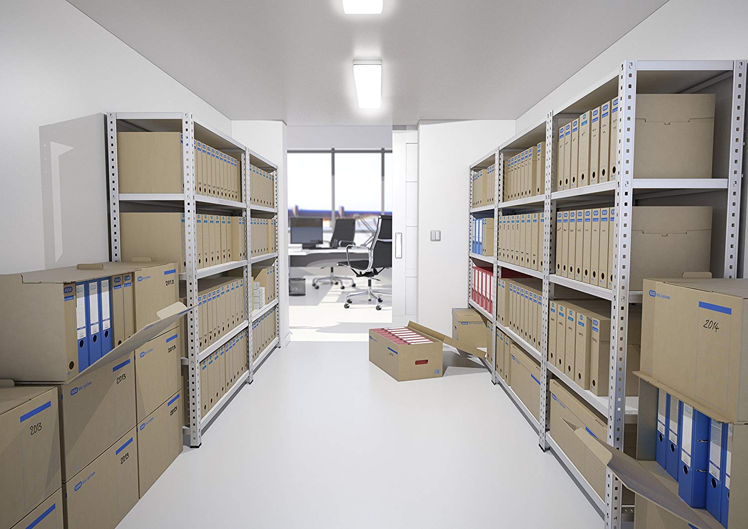 Elba 83522 Archive Box Tric System, for Filling with Folders or Suspension Files 12 Pieces Natural Brown, 76 x 339 x 314 mm - Image 4