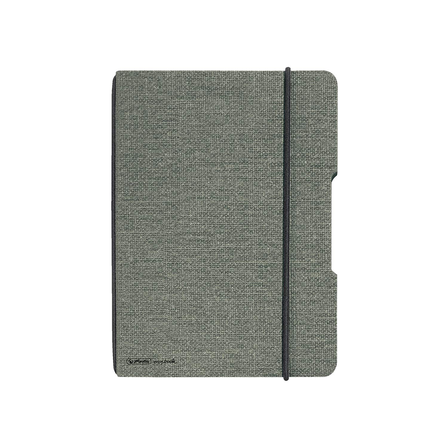 Herlitz A5 My Book Flex Canvas Cover Notebook - Black, grey - Image 4