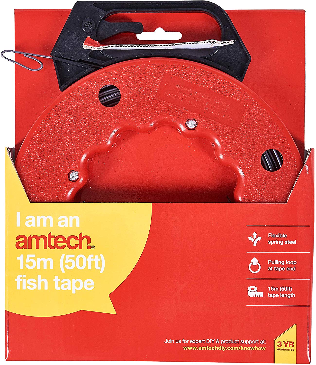 Amtech S4190 15m (50ft) Fish Tape, Transparent - Image 3