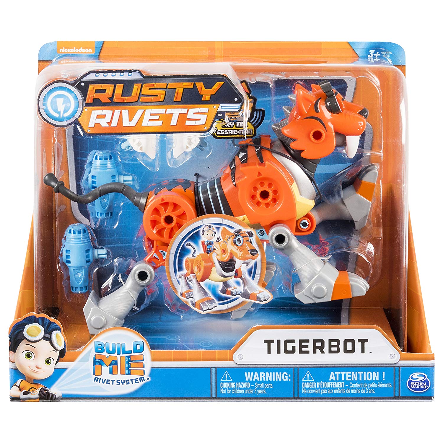 RUSTY RIVETS - Tigerbot Building Set including Lights and Sounds, for Ages 3 and Up, Silver, Small - Image 2