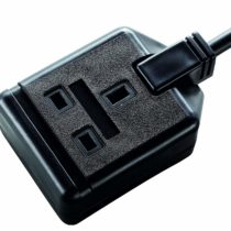Masterplug EXS1315B-01 Heavy Duty Single Socket Extension Lead, 5 Metres, Black