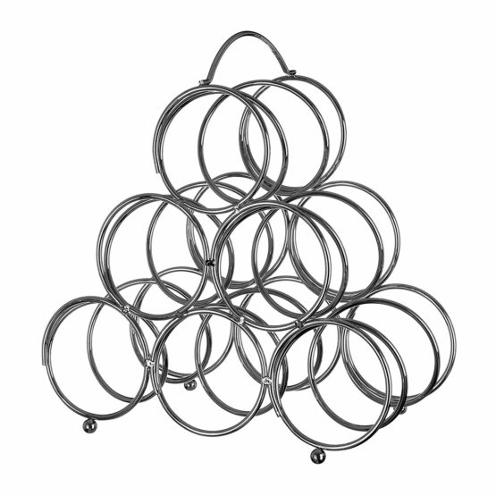 Premier Housewares 6 Bottle Wine Rack - Chrome