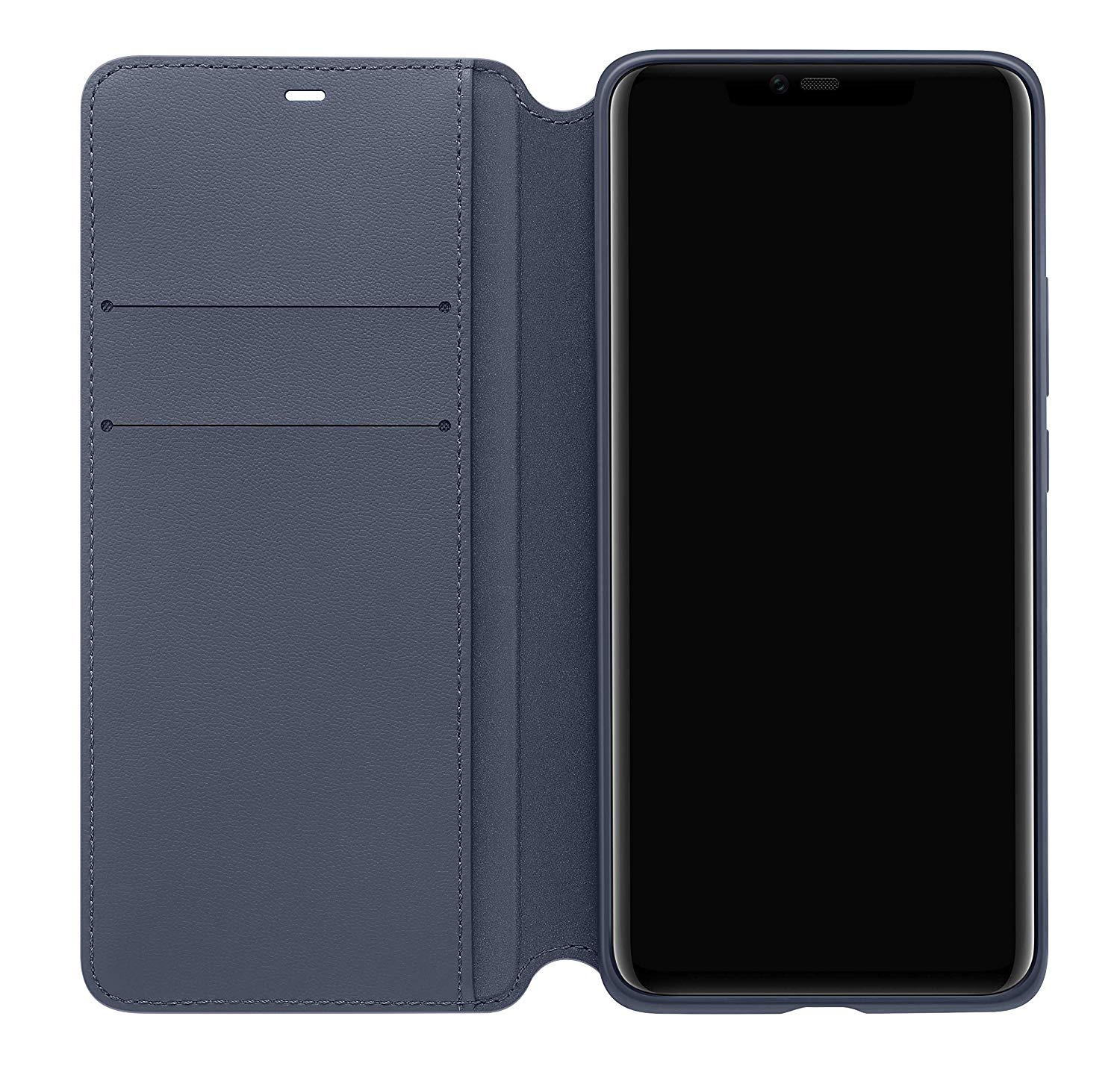 Huawei Flip Folio Textured Wallet Cover/Case for Mate 20 Pro, Deep Blue - Image 4