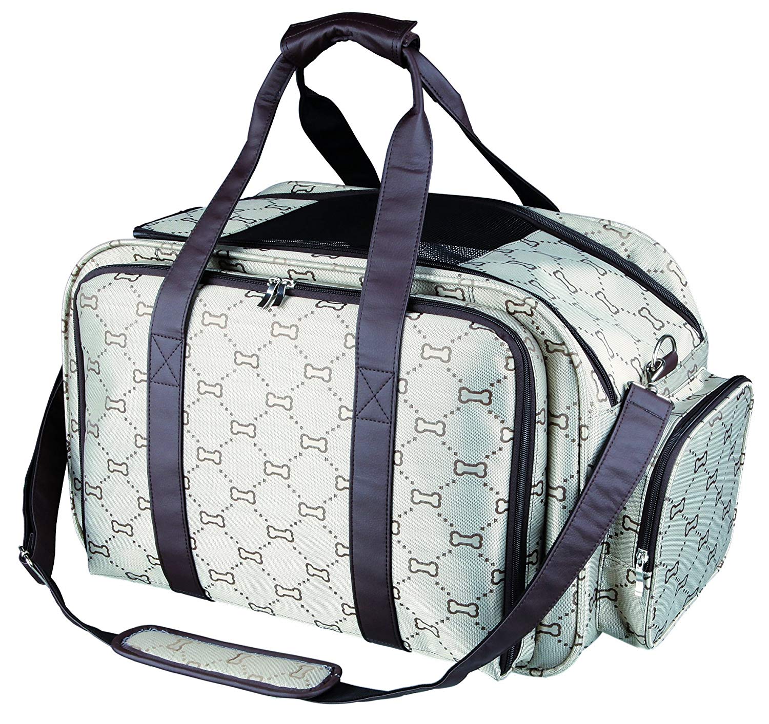 Trixie Maxima Carrier, 33 x 32 x 54 cm, Beige/ Brown, Beige and Brown, 54 cm L x 32 cm W x 33 cm H
