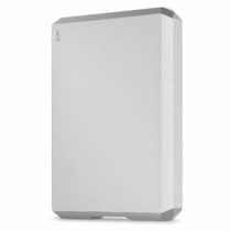 LaCie Mobile Drive, 4 TB , External Hard Drive HDD – Moon Silver, USB-C USB 3.0, With Rescue Services (STHG4000400)