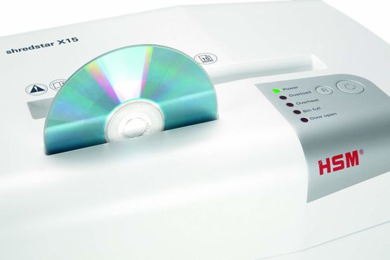 HSM shredstar X15 Document Shredder Security Level P-4 15 Sheets (Particle Cut) with CD Shredder - Image 2