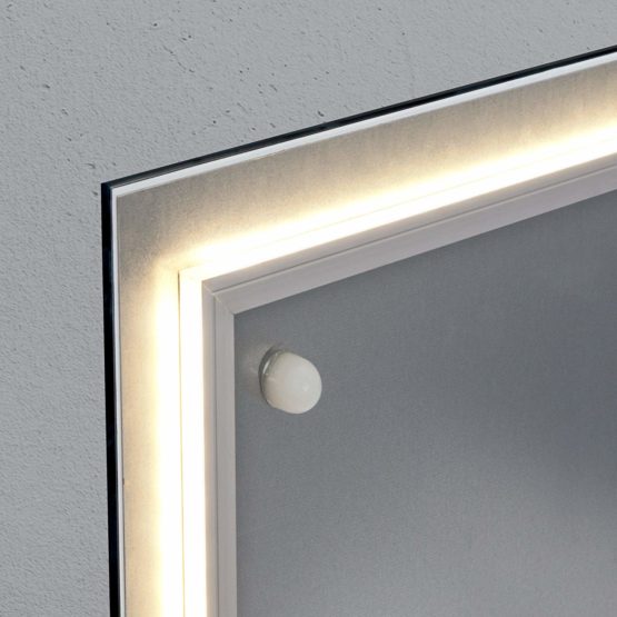 SIGEL GL454 Magnetic Glass Board/Magnetic Pinboard, with LED, 48 x 48 cm, Design Slate - Artverum - Image 4