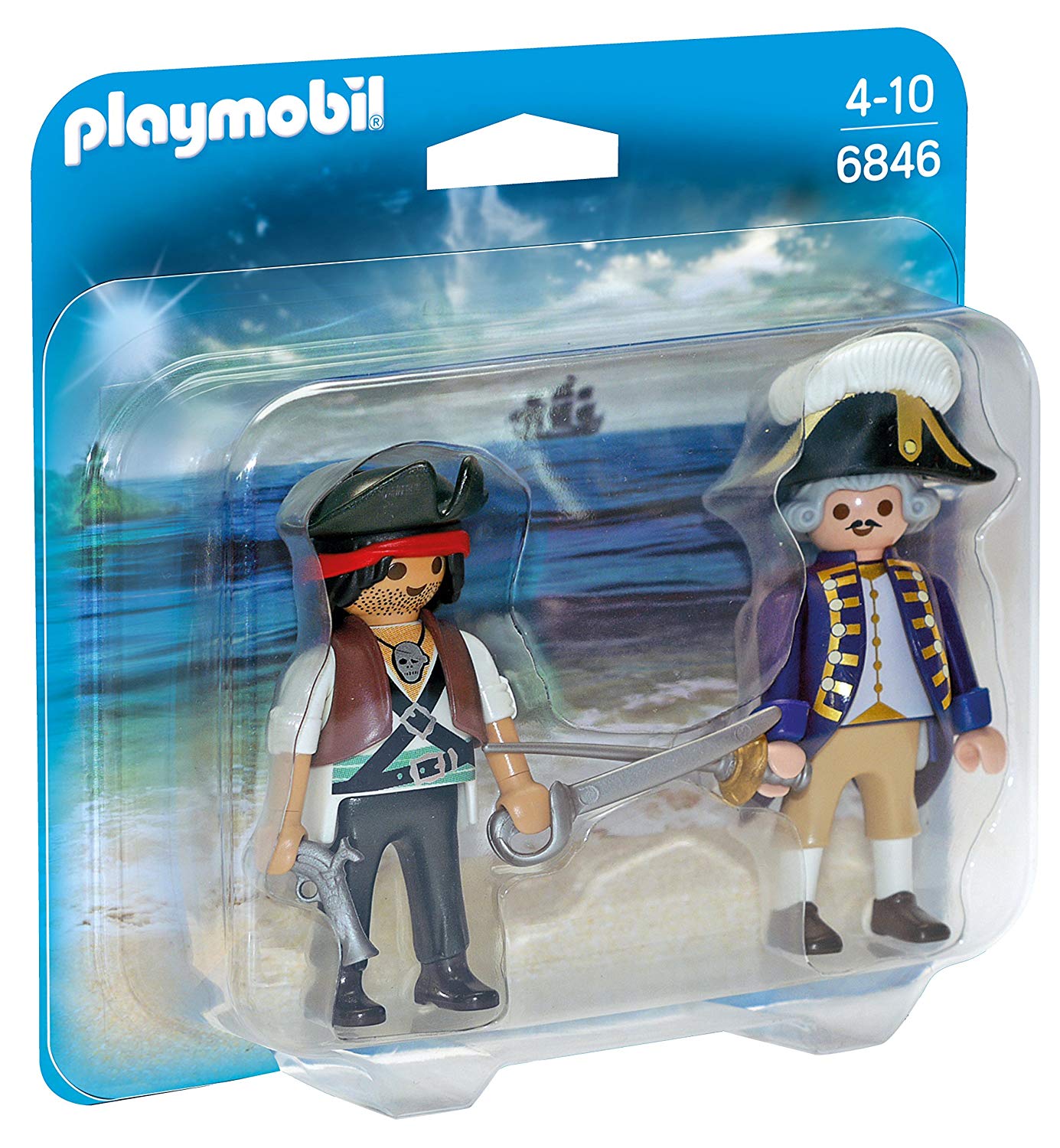 Playmobil 6846 Collectable Pirate and Soldier Duo Pack, Fun Imaginative Role-Play, PlaySets Suitable for Children Ages 4+