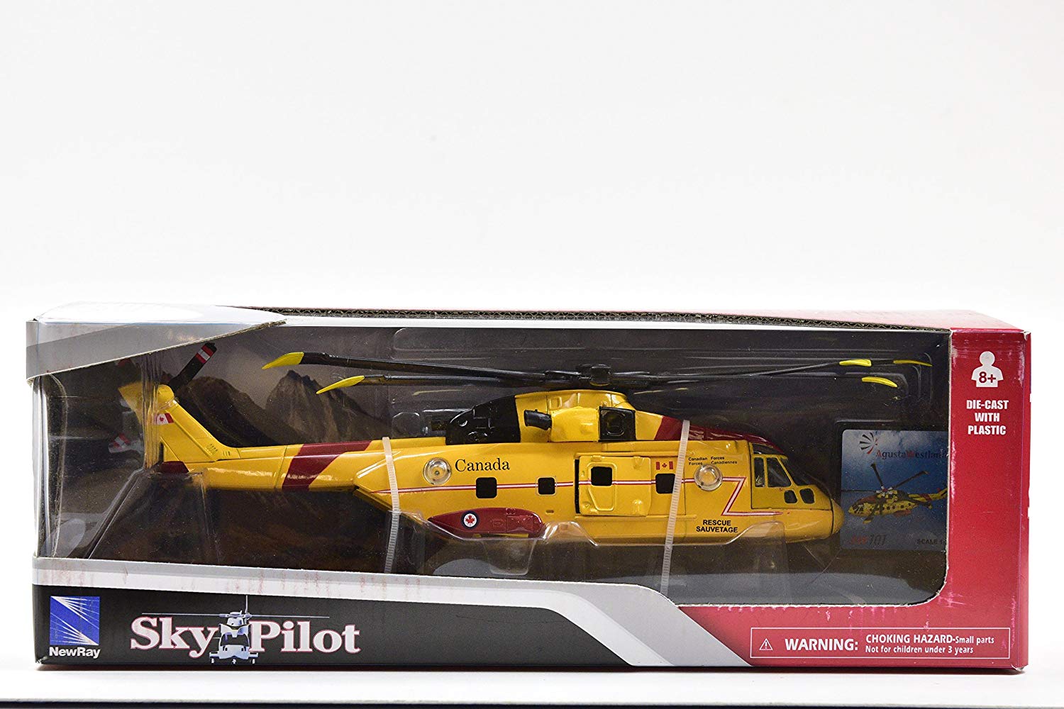NewRay 25513 "Agusta EH 101" Model Helicopter, Yellow,red, Large - Image 2