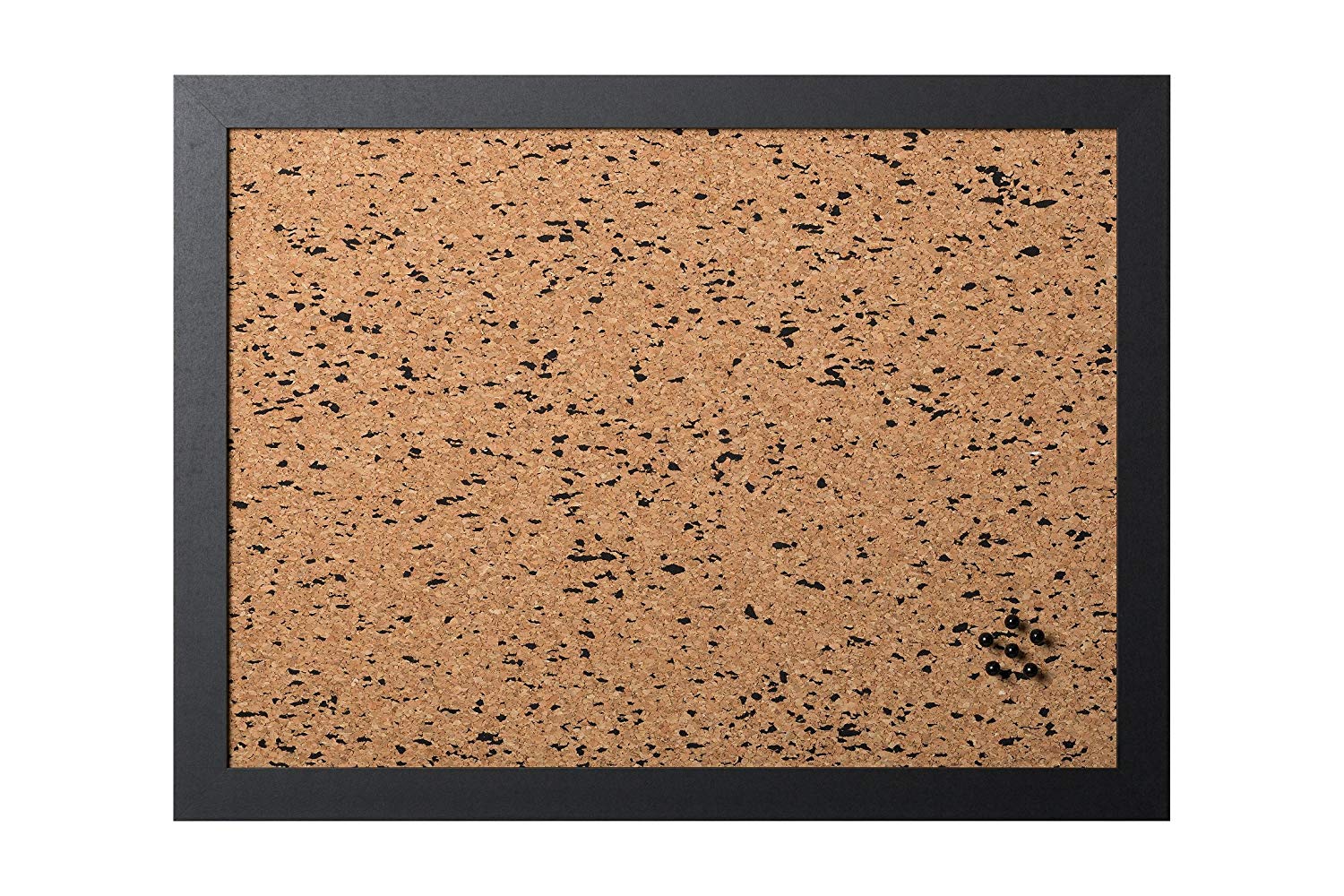 Bi-Office, Notice Board B&W, Cork with Black EVA inclusions, Black MDF Frame, 60x45cm, 60 x 45 cm