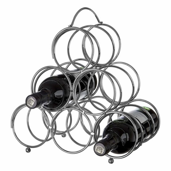 Premier Housewares 6 Bottle Wine Rack - Chrome - Image 3