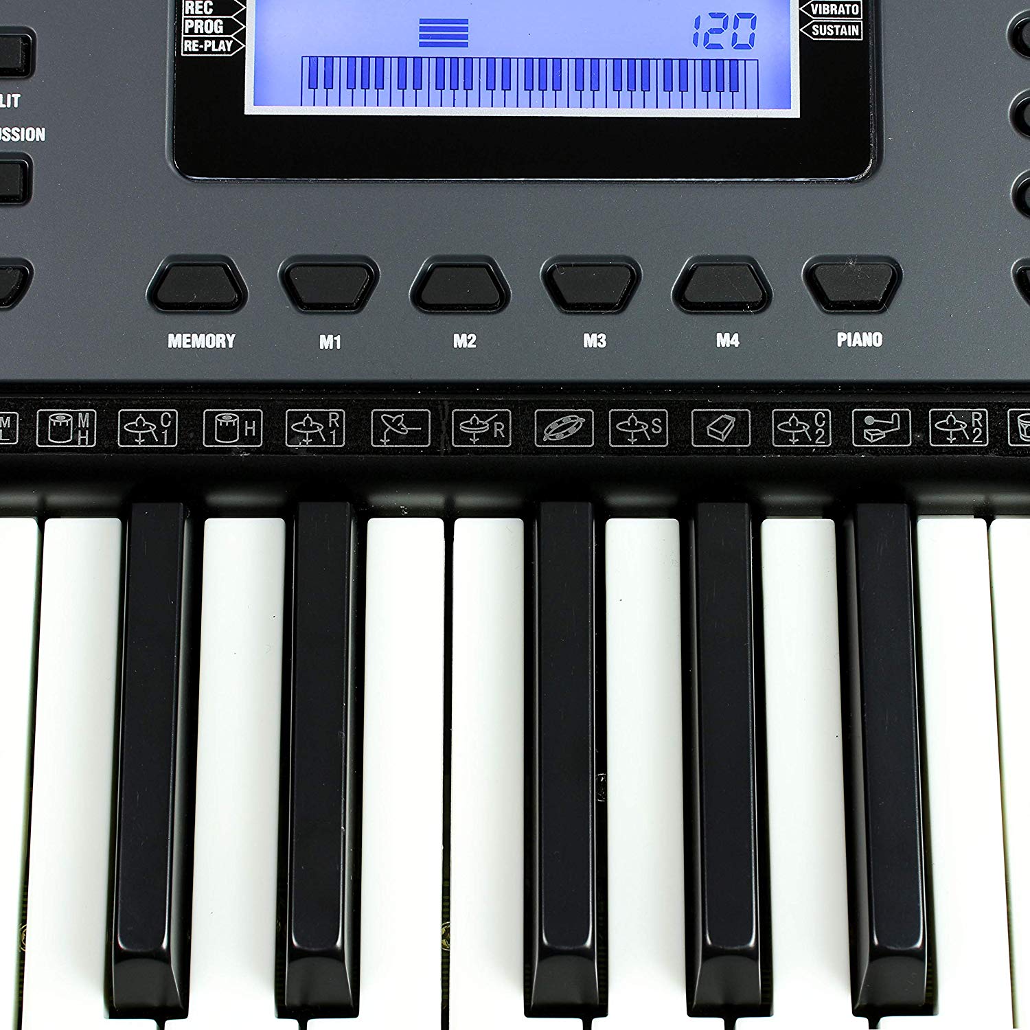 RockJam 61 Key Keyboard Piano with Pitch Bend, Power Supply, Sheet Music Stand, Piano Note