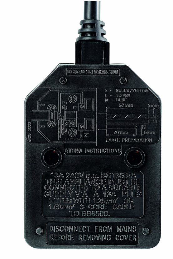 Masterplug EXS1315B-01 Heavy Duty Single Socket Extension Lead, 5 Metres, Black - Image 3