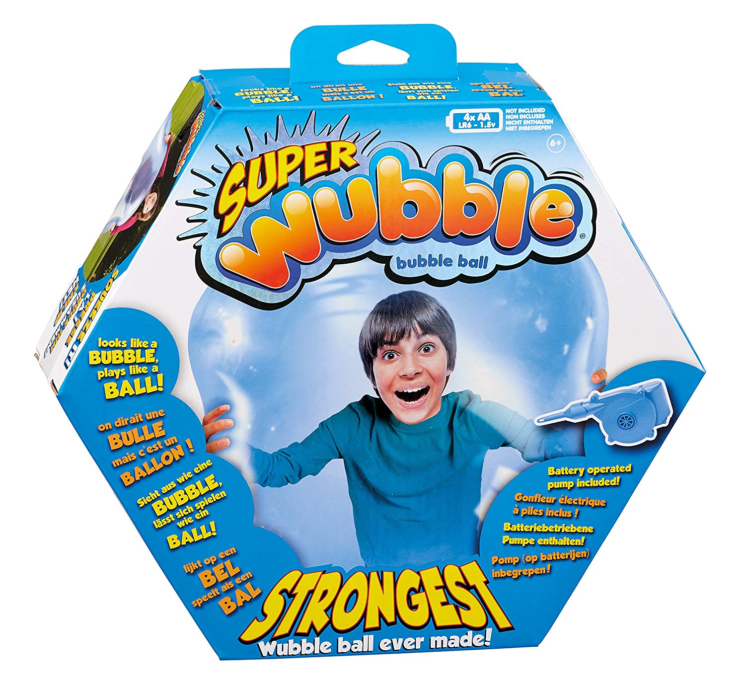 Wubble Super Bubble Ball - Blue (With Pump)
