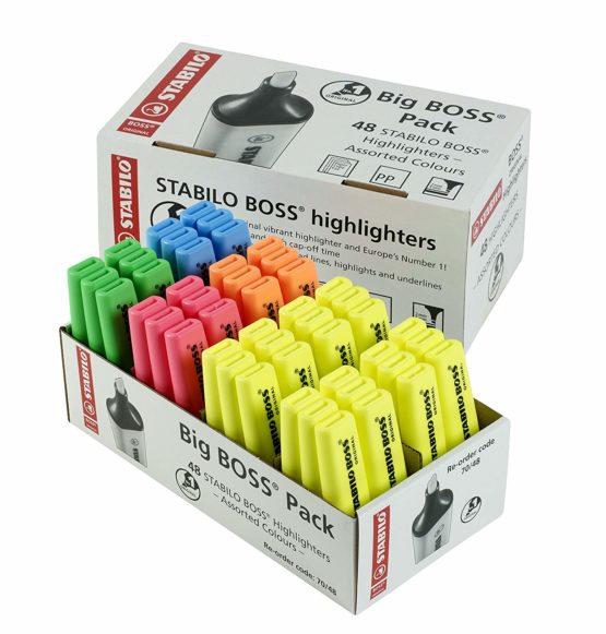 Highlighter - STABILO BOSS ORIGINAL Storepack 48pcs of 5 colours