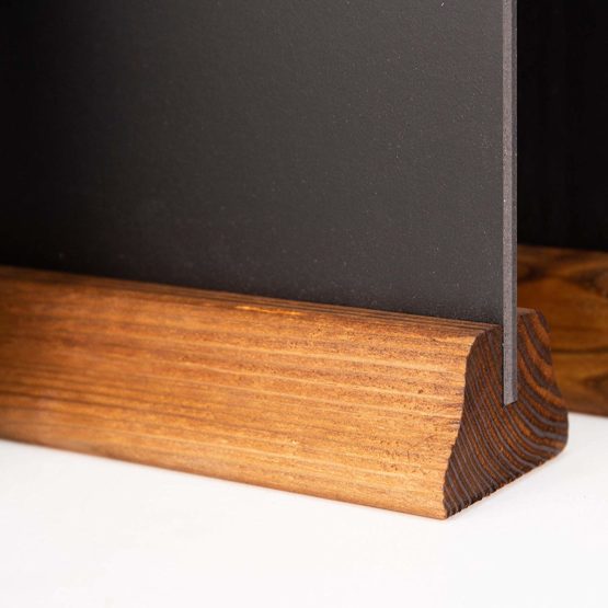 Chalkboards UK Handheld Table Top Blackboard with Plinth, Wood, Black, 31 x 21 x 4 cm - Image 3