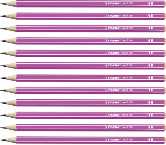 Graphite Pencil - STABILO pencil 160 HB Box of 12 Pink
