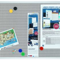 Franken PM3602 Textile Pin and Magnet, 90 x 60 cm Grey 60 x 45 cm Grey