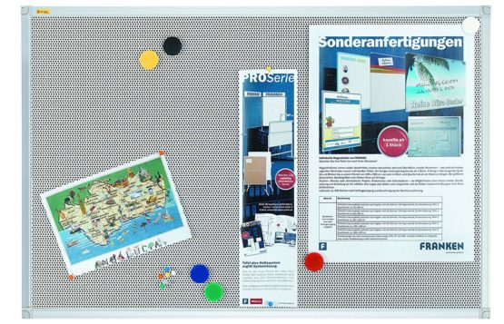 Franken PM3602 Textile Pin and Magnet, 90 x 60 cm Grey 60 x 45 cm Grey