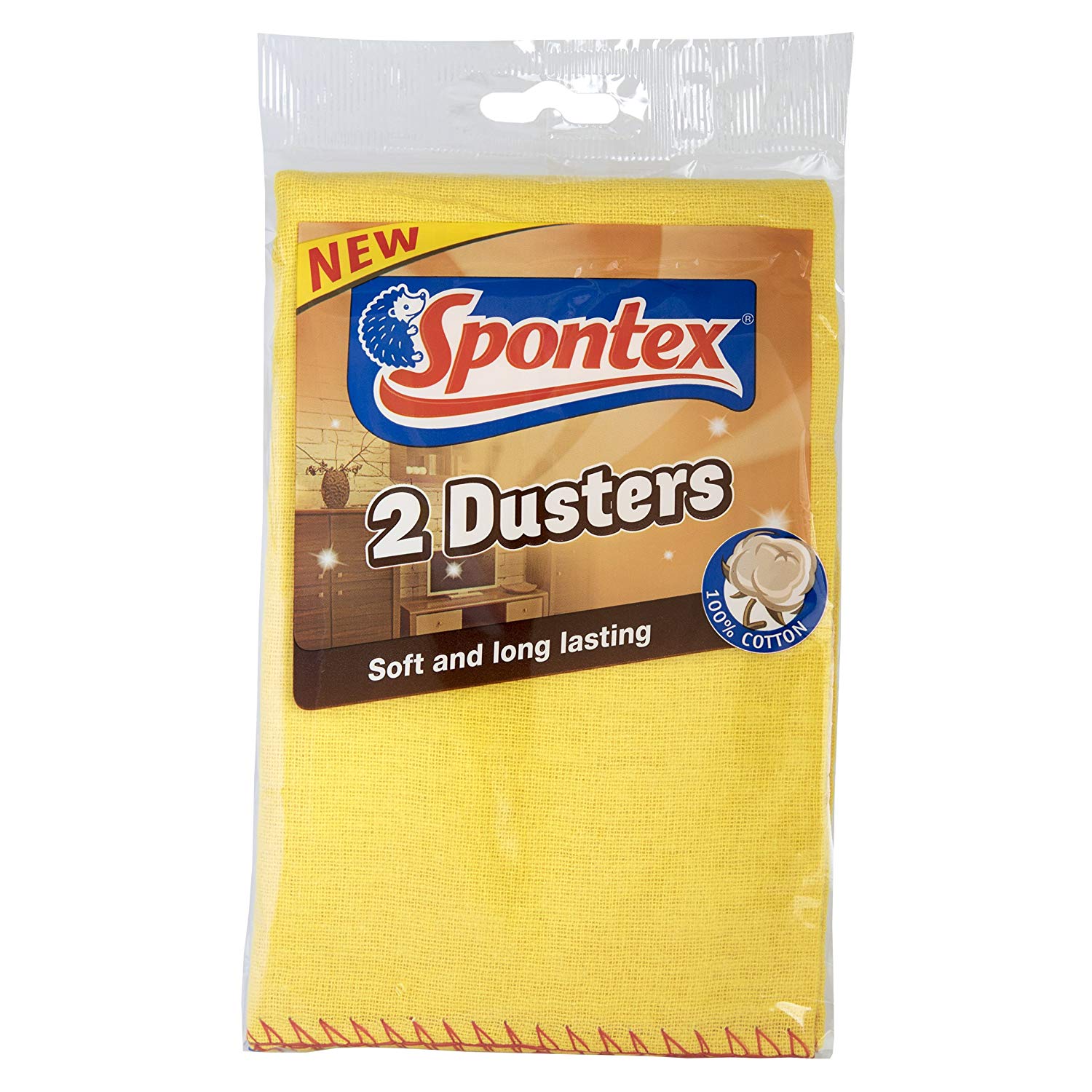 Spontex Dusters 2pk x 10 (20 dusters in total), Yellow, XL