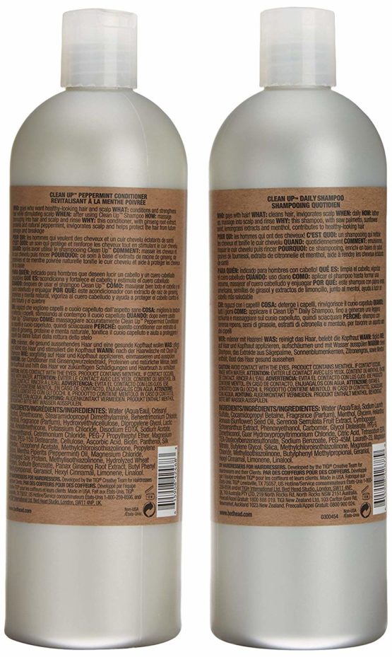Bed Head for Men by Tigi Clean Up Mens Daily Shampoo and Conditioner 2 x 750 ml - Image 2