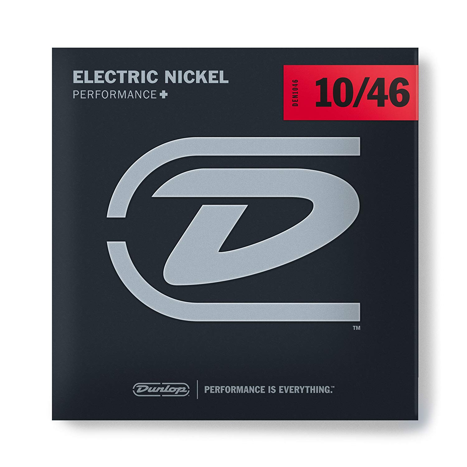 Jim Dunlop DEN1046 Medium 10-46 Nickel Electric Guitar Strings, PERFORMANCE+, Medium ( 10 - 46 )