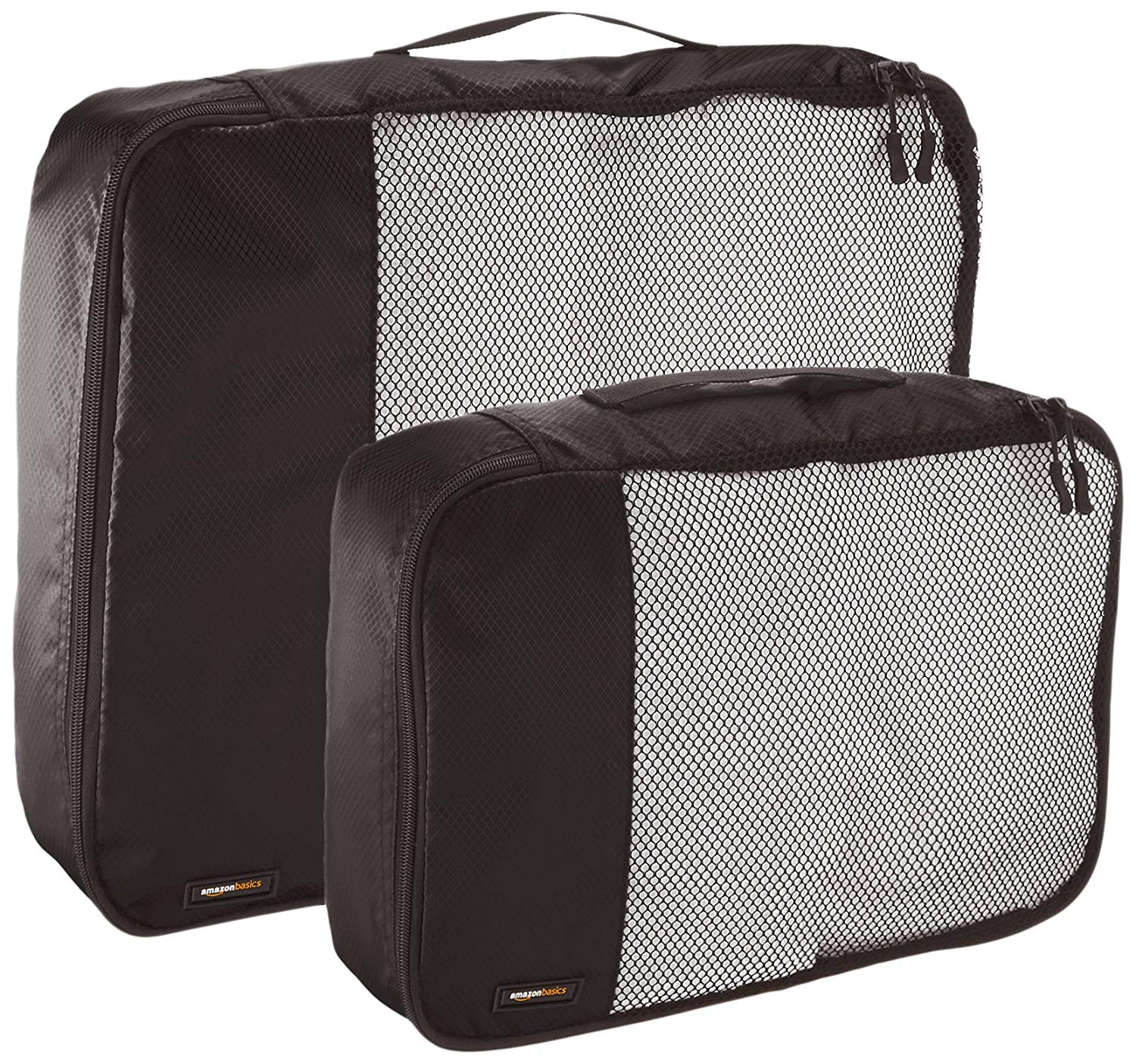 Amazon Essentials 4-Piece Packing Cubes Travel Accessories Set, Luggage Organiser with Double Zip, Mesh Top, 100% Polyester - Image 4