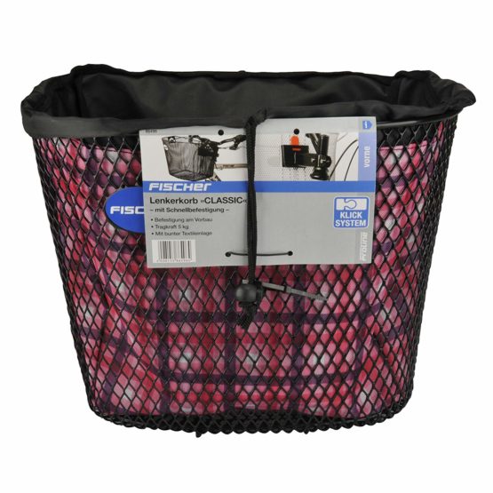 fischer Unisex_Adult Lenkerkorb Basket, Multicoloured, 29 x 37 x 27 cm - Image 2
