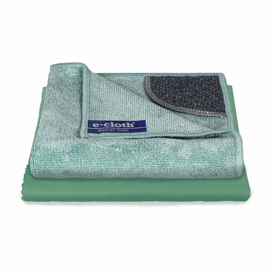 E-Cloth Kitchen Cleaning Pack, 1 Kitchen Microfibre Cleaning Cloth & 1 Polishing Cloth, 300 Wash Guarantee, 2 Cloth Set - Image 3