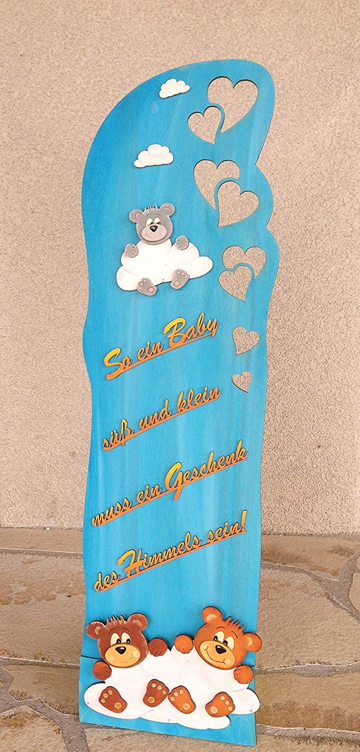 'Petra's Craft News A to SZH46BS Slogan Baby Sweet and Small Must Be A Gift Of The Sky. With wooden dummy Box, 20 mm - Image 4