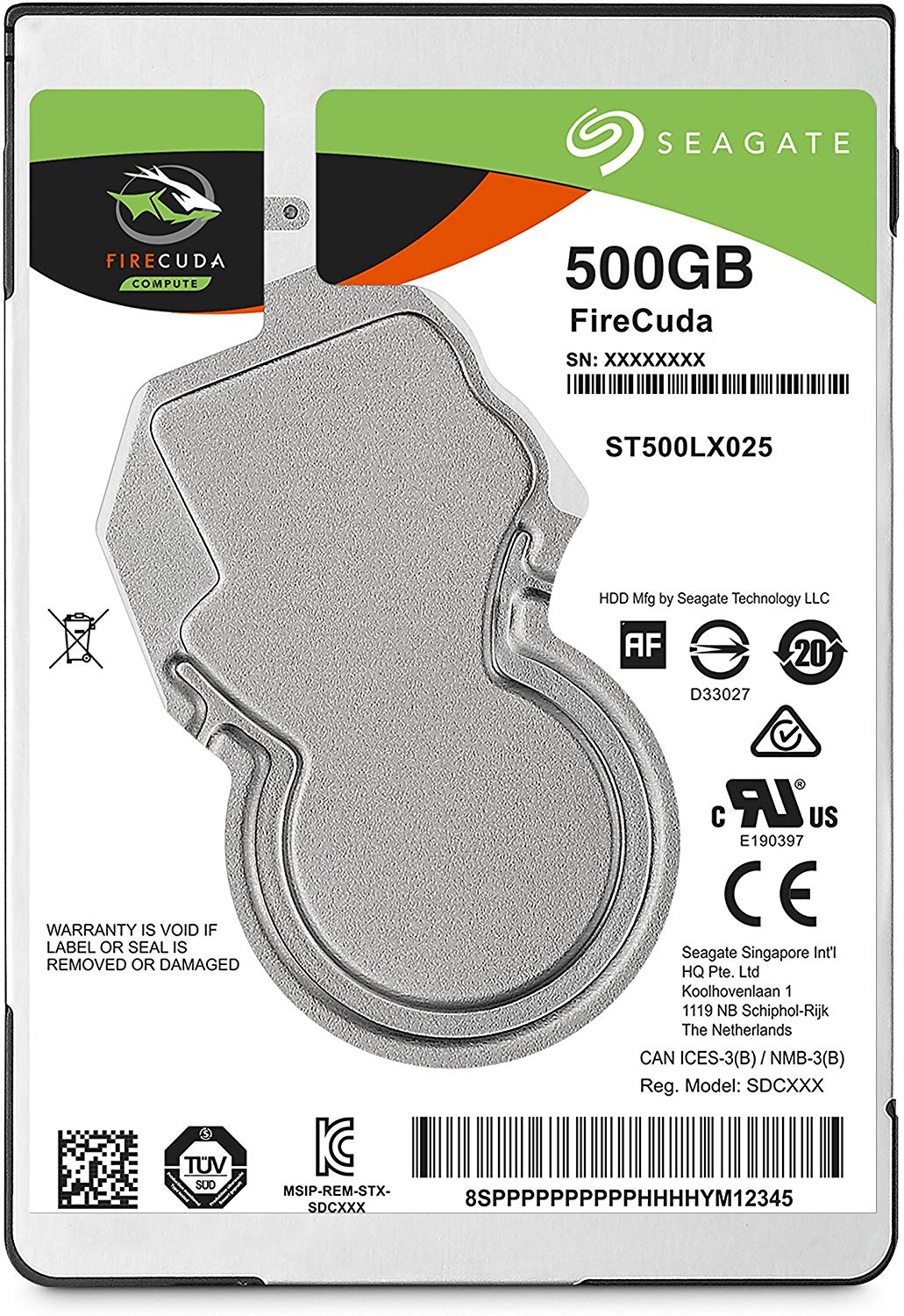 Seagate FireCuda Laptop 500GB 2.5" Hybrid Hard Drive - SSHD 7mm, Black, 0.5 TB - Image 3