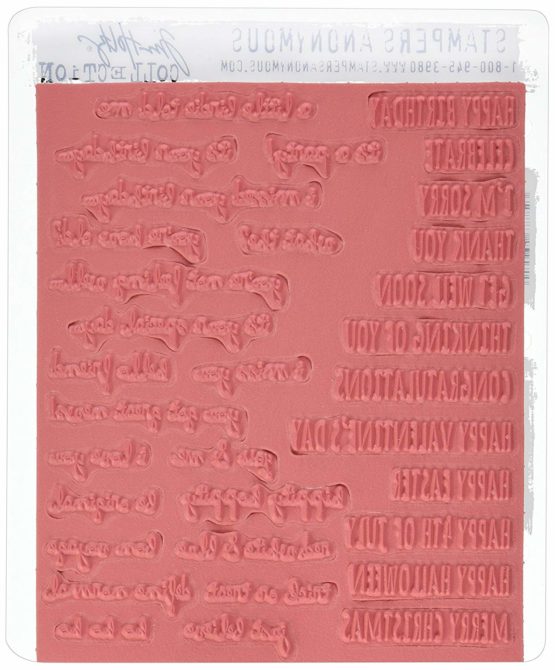 Art Gone Wild Crazy Talk Cling Stamp Set, Grey - Image 2