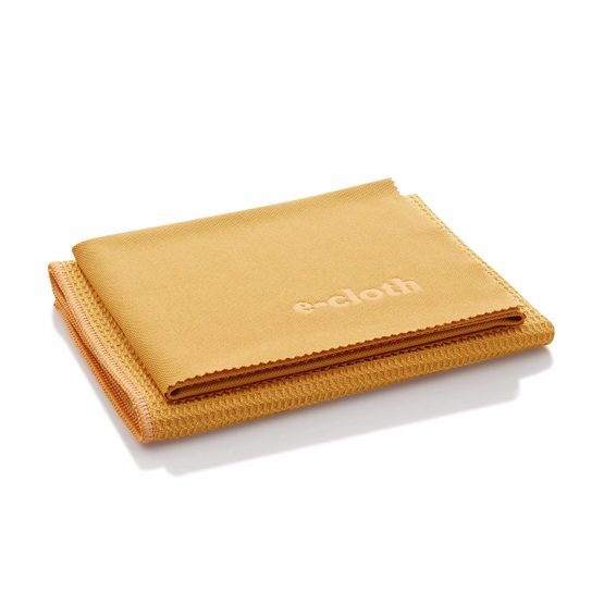 E-Cloth Window Cleaning Set, Reusable Microfibre Cleaning Cloths, 300 Wash Guarantee, Orange, 2 Cloth Set - Image 3