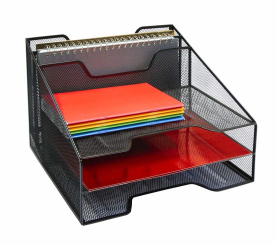 Osco WMFO-BLK Wire Mesh File Organiser - Black - Image 2