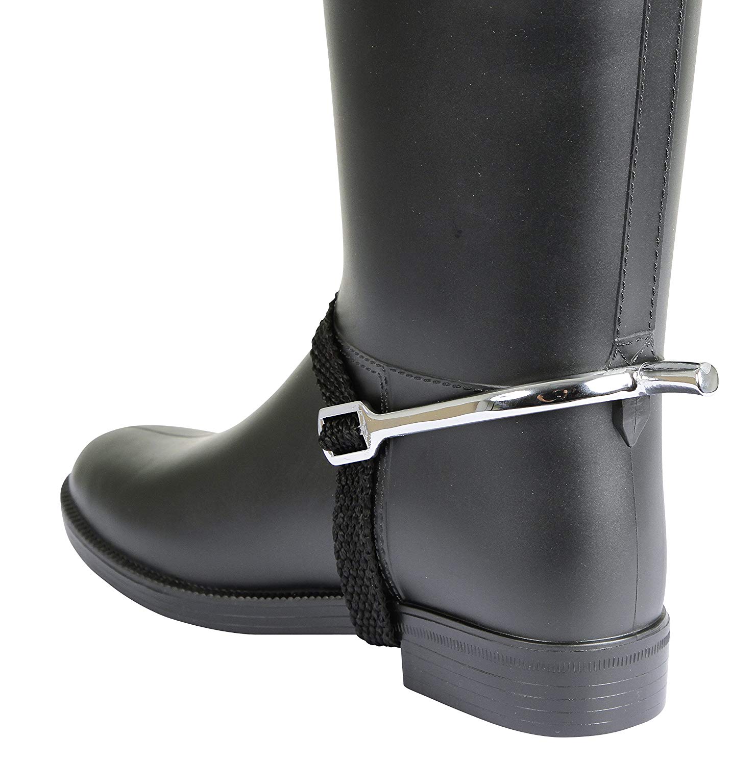 Kerbl Women's Drop-Shape Spurs with Straps - Metallic, 15 mm