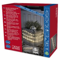 Konstsmide 3745-100 LED Light Tube 9 m / for Outdoor Use (IP44) / Battery Operated 4 x D 1.5 V (Exclusive) / with Light Sensor / 6 Hours and 9 Hours Timer / 144 Warm White Diodes / Transparent Hose