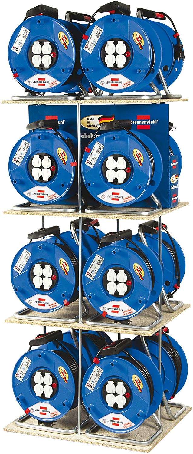 Brennenstuhl Garant cable reel with RCD-plug 30mA 25m H05VV-F 3G1,5 *GB*, Black, 240 mm Dia - Image 2